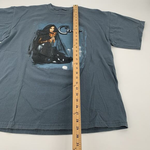Vintage 1999 Cher Do You Believe Band Concert T-Shirt Large Adult Light Blue L - Picture 5 of 5